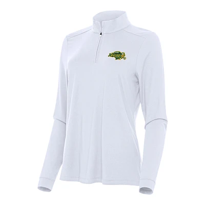 Women's Antigua White North Dakota (State) Intent Quarter-Zip Top