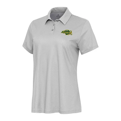 Women's Antigua White/Gray NDSU Bison Rings Polo