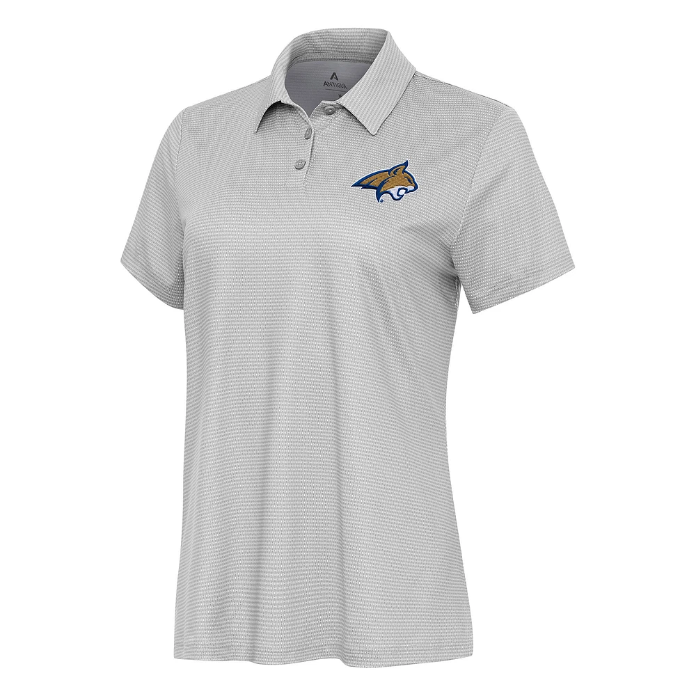 Women's Antigua White/Gray Montana State Bobcats Rings Polo
