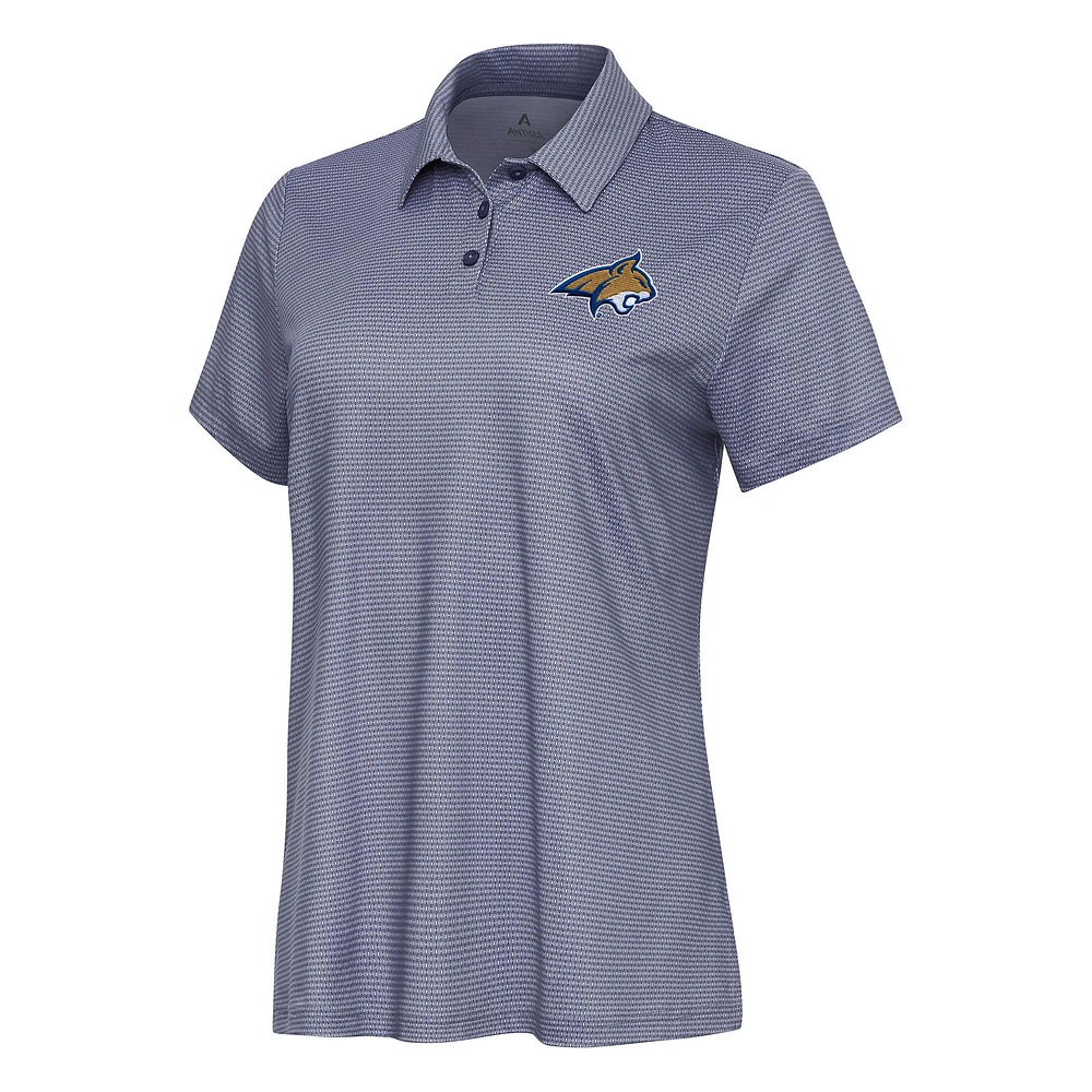 Women's Antigua White/Navy Montana State Bobcats Rings Polo