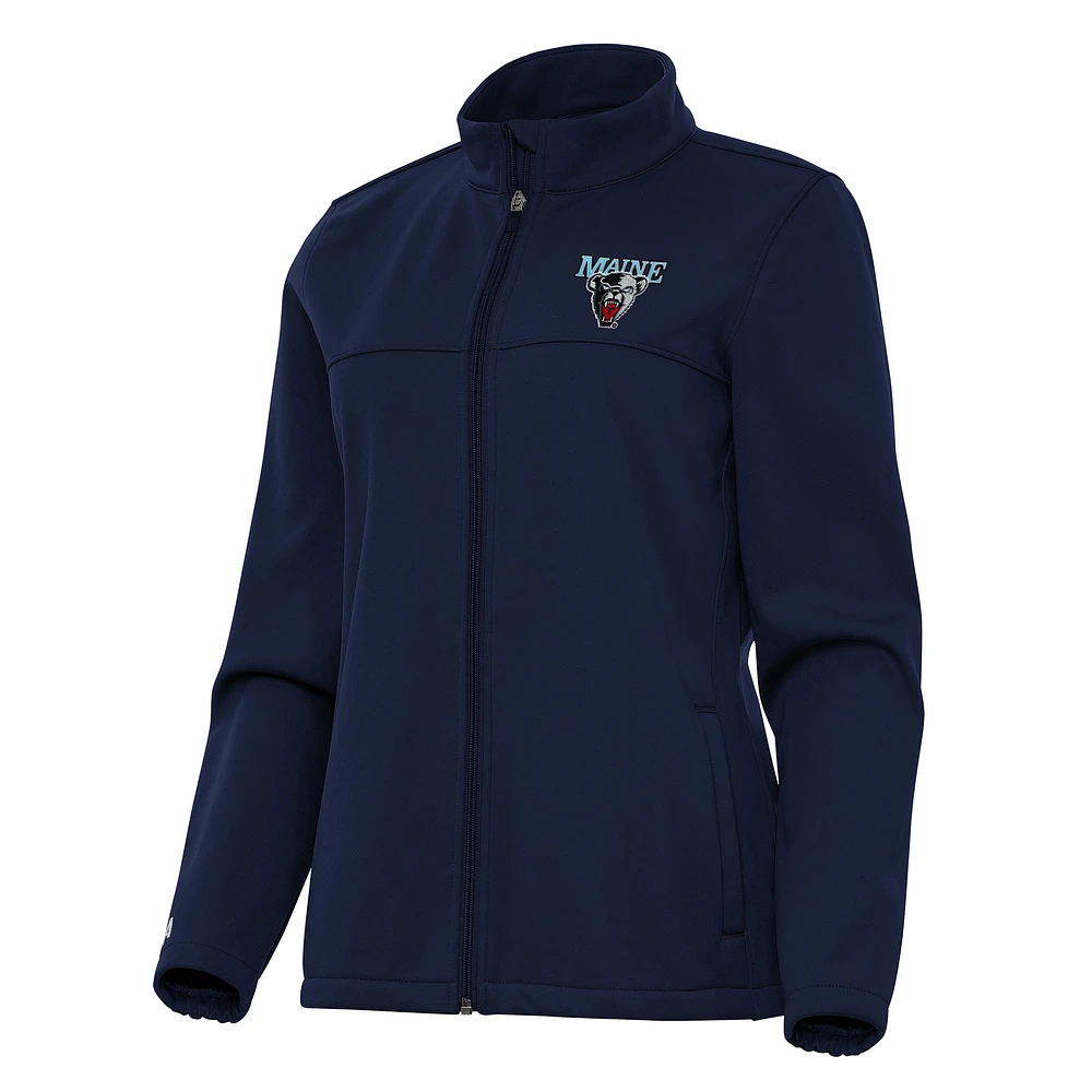 Women's Antigua Navy Maine Black Bears Links 2 Full-Zip Golf Jacket