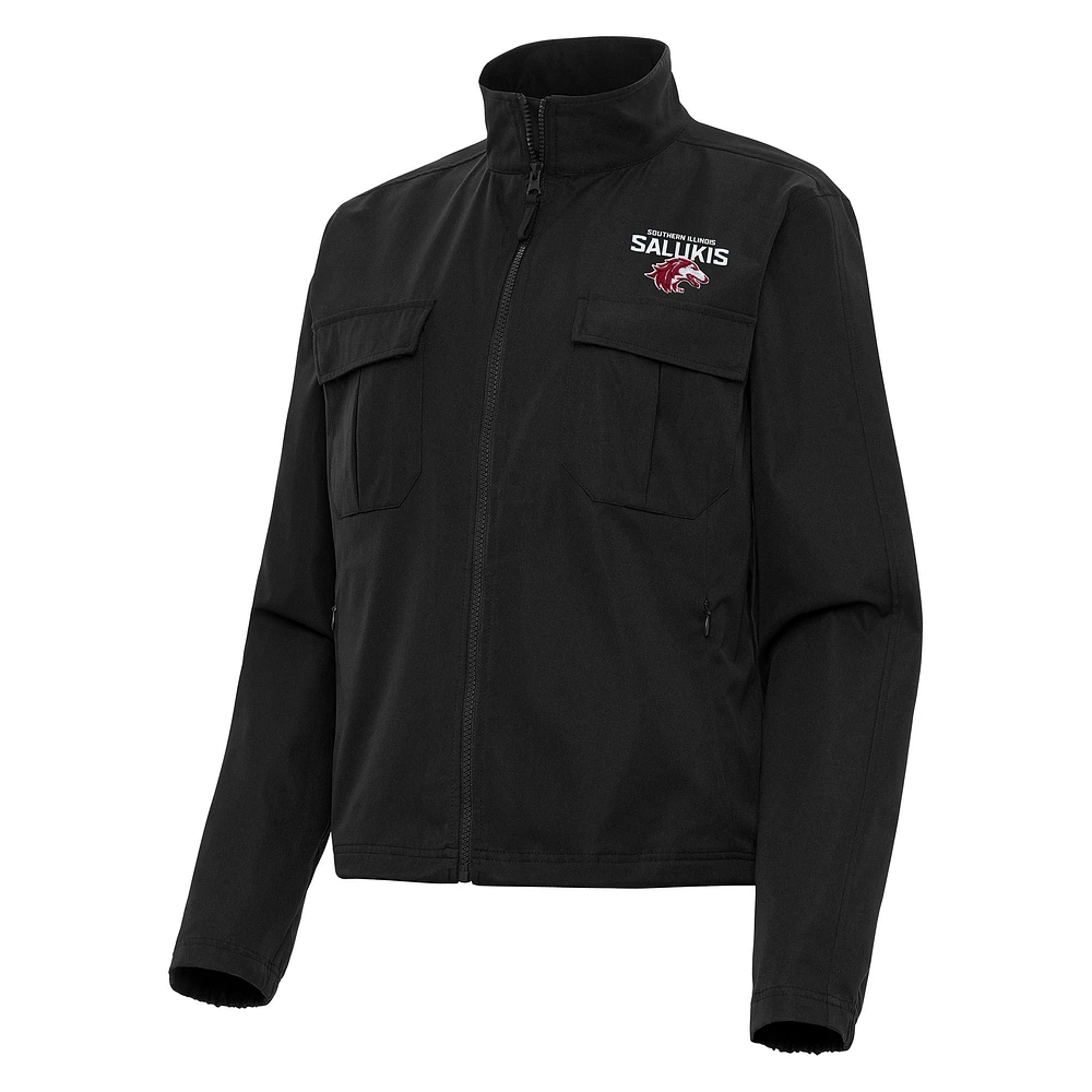 Women's Antigua Southern Illinois Salukis Even Par Full-Zip Jacket