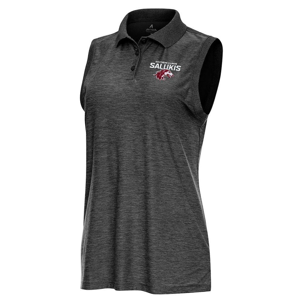 Women's Antigua Heather Southern Illinois Salukis Recap Sleeveless Polo