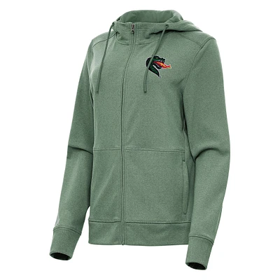 Women's Antigua Hunter Green UAB Blazers Seeker Full-Zip Hoodie