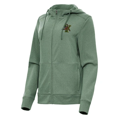 Women's Antigua Hunter Green Vermont Catamounts Seeker Full-Zip Hoodie