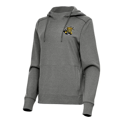 Women's Antigua Heather Wichita State Shockers Justice Pullover Hoodie