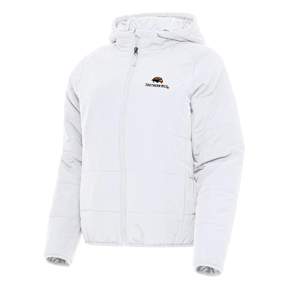Women's Antigua Southern Miss Golden Eagles Universe Full-Zip Puffer Jacket