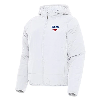 Women's Antigua SMU Mustangs Universe Full-Zip Puffer Jacket