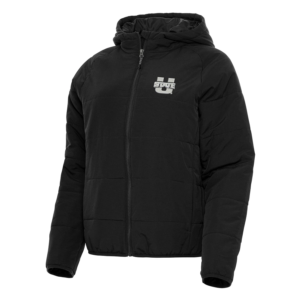 Women's Antigua Utah State Aggies Universe Full-Zip Puffer Jacket