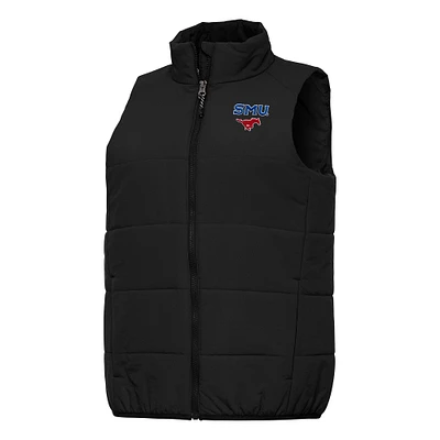 Women's Antigua Black SMU Mustangs Experience Full-Zip Vest