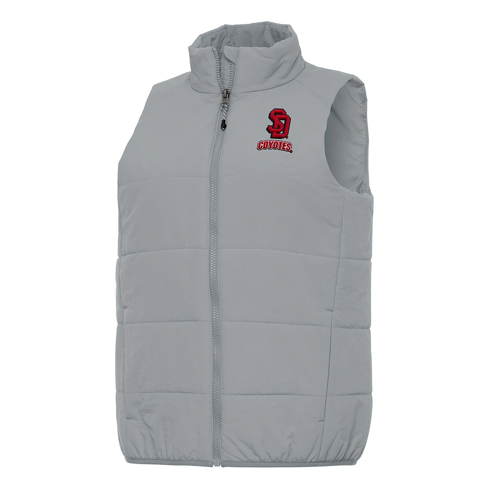 Women's Antigua Gray South Dakota Coyotes Experience Full-Zip Vest