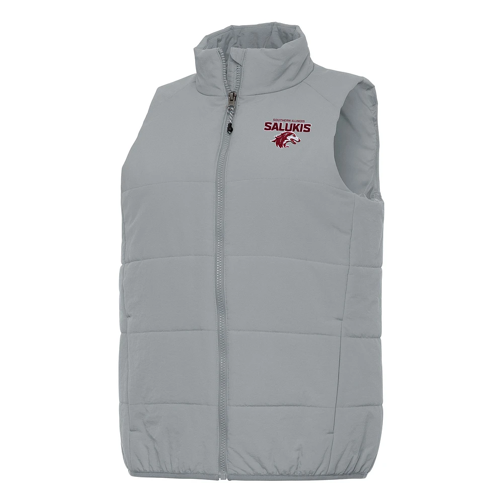 Women's Antigua Gray Southern Illinois Salukis Experience Full-Zip Vest