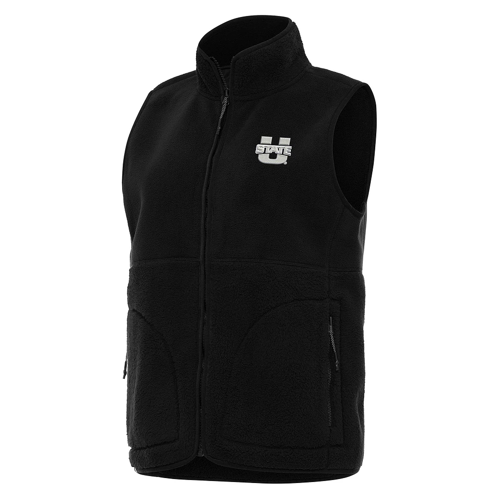 Women's Antigua Utah State Aggies Nostalgic Full-Zip Vest