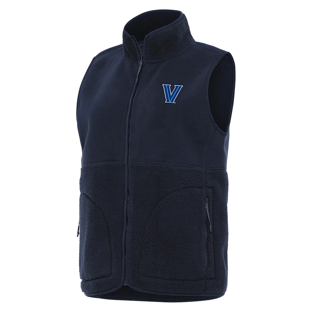 Women's Antigua Navy Villanova Wildcats Nostalgic Full-Zip Vest