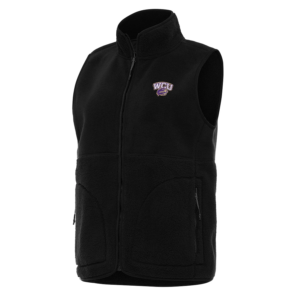 Women's Antigua Western Carolina Catamounts Nostalgic Full-Zip Vest