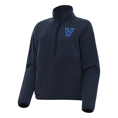 Women's Antigua Navy Villanova Wildcats Figure Half-Zip Pullover Sweatshirt