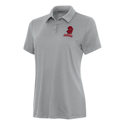 Women's Antigua Gray South Dakota Coyotes Reprocess Polo