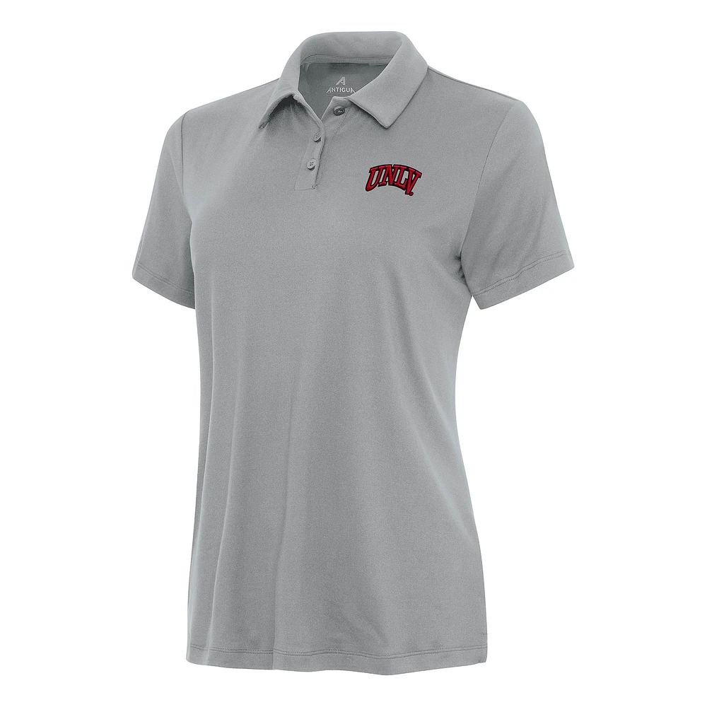 Women's Antigua Gray UNLV Rebels Reprocess Polo