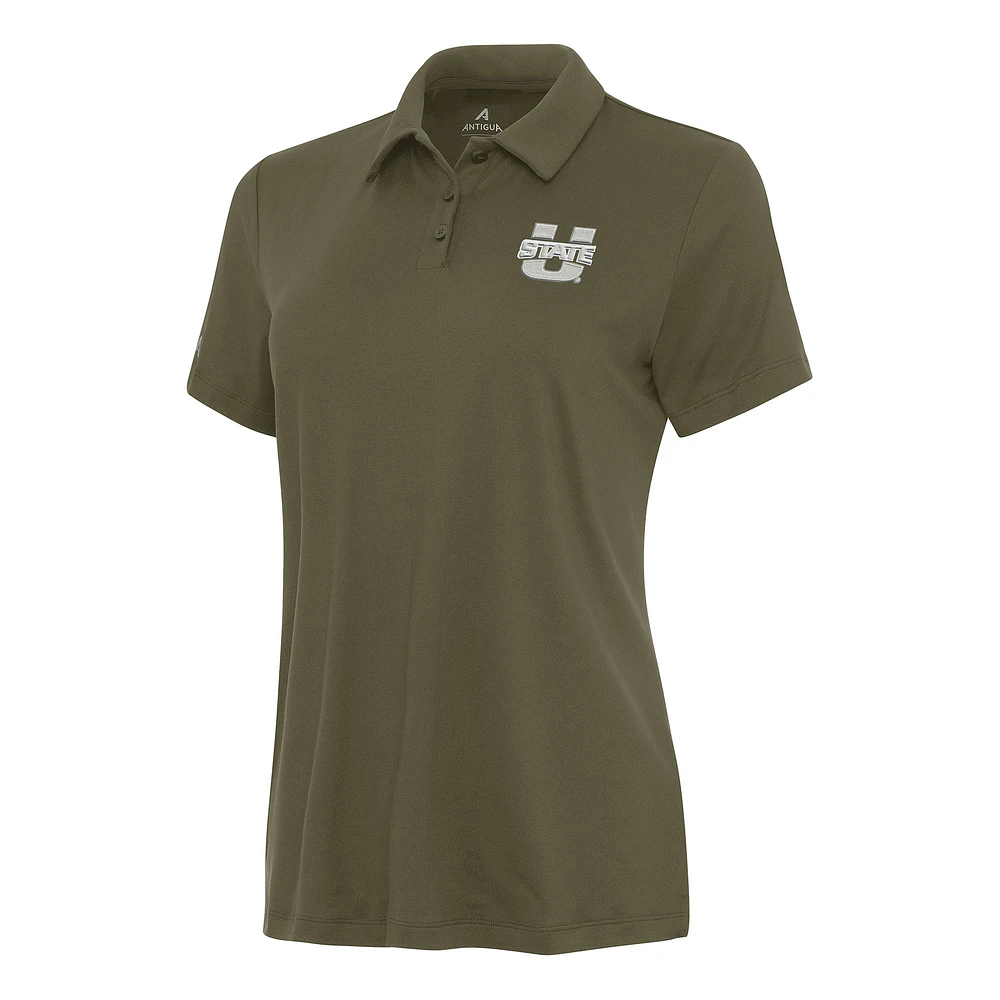 Women's Antigua Olive Utah State Aggies Reprocess Polo