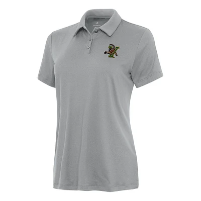Women's Antigua Gray Vermont Catamounts Reprocess Polo