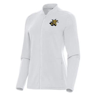 Women's Antigua White Wichita State Shockers Continual Full-Zip Jacket