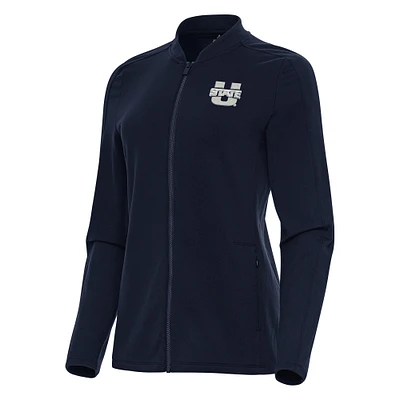 Women's Antigua Navy Utah State Aggies Continual Full-Zip Jacket