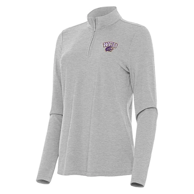 Women's Antigua Heather Western Carolina Catamounts Bright Quarter-Zip Top