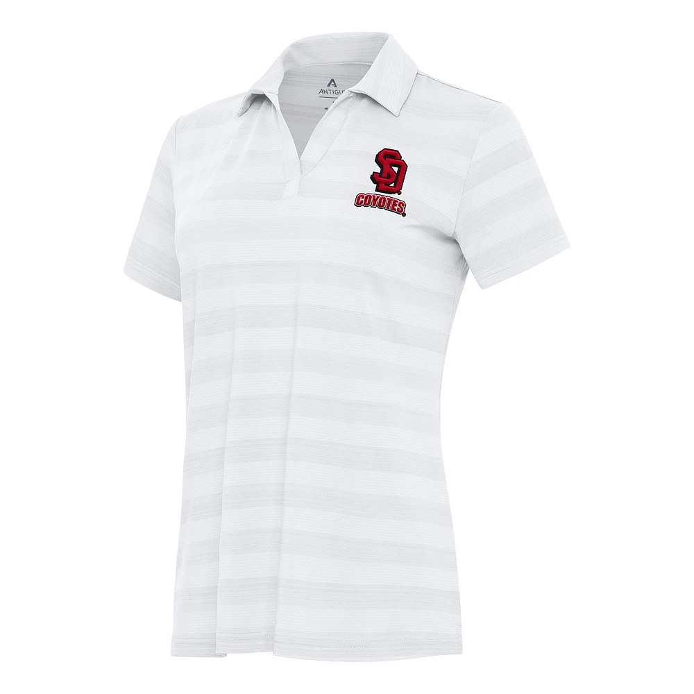 Women's Antigua White South Dakota Coyotes Tunnel Polo