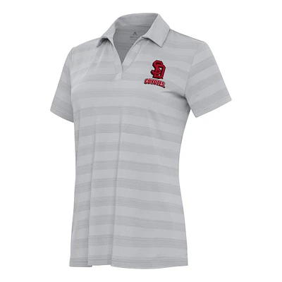 Women's Antigua Gray South Dakota Coyotes Tunnel Polo