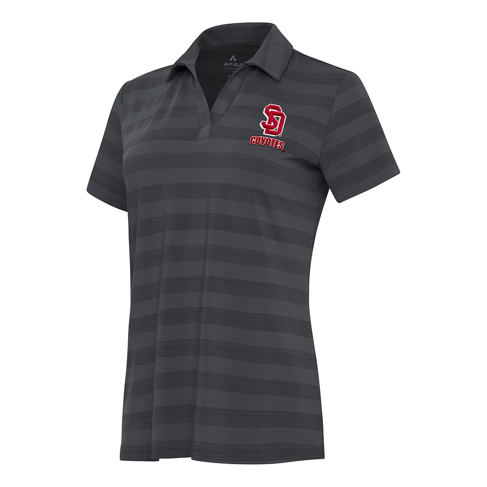 Women's Antigua Pewter South Dakota Coyotes Tunnel Polo