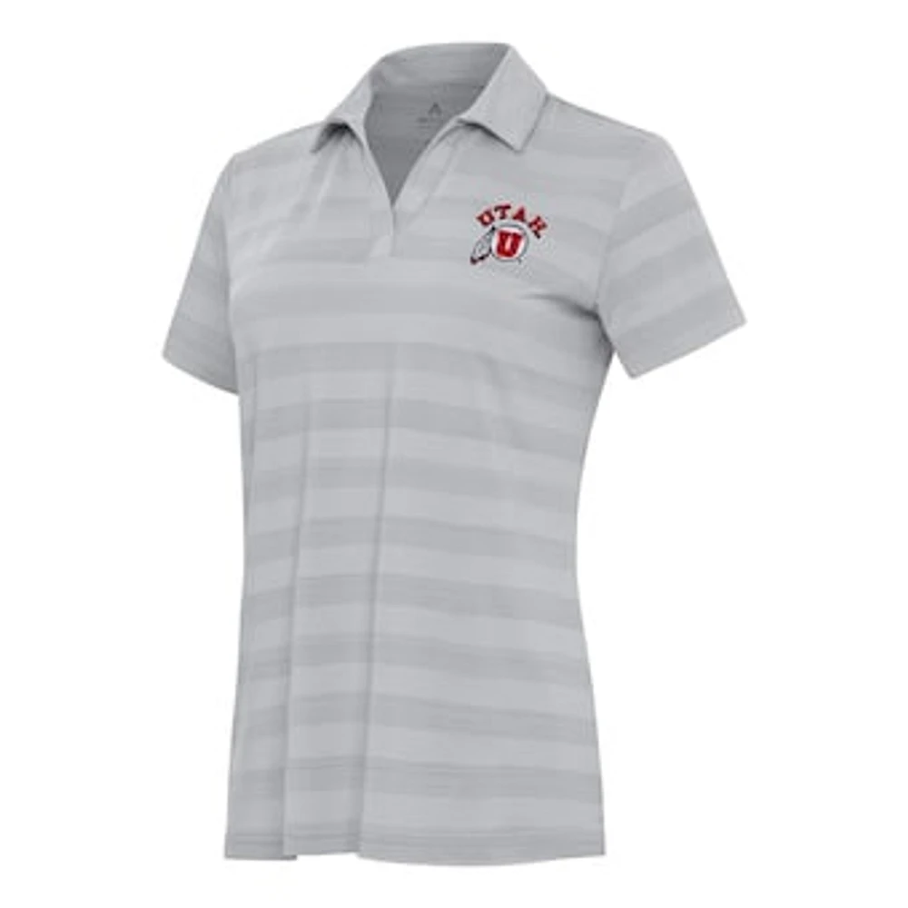 Women's Antigua Gray Utah Utes Tunnel Polo