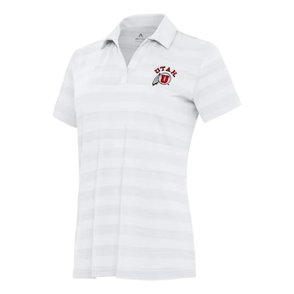 Women's Antigua White Utah Utes Tunnel Polo