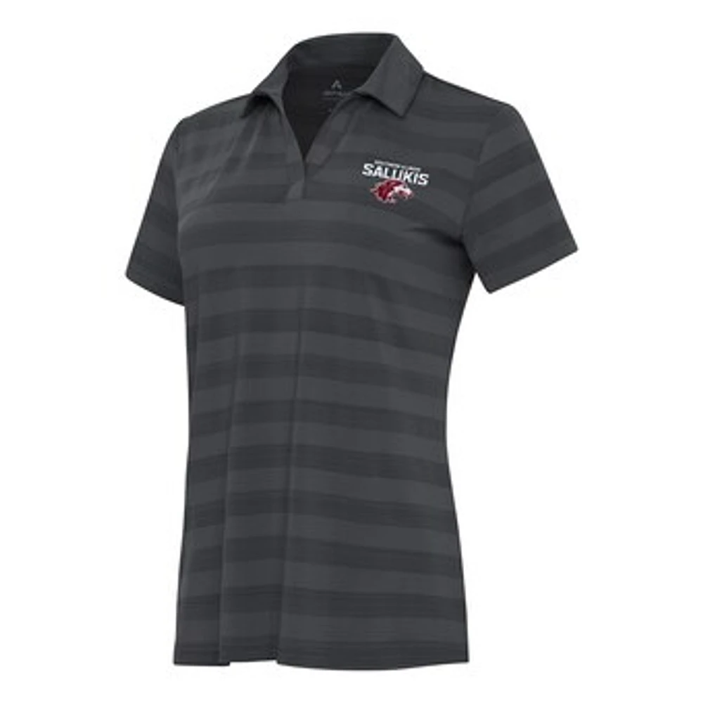 Women's Antigua Pewter Southern Illinois Salukis Tunnel Polo