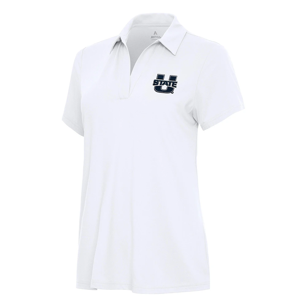 Women's Antigua White Utah State Aggies Era Polo