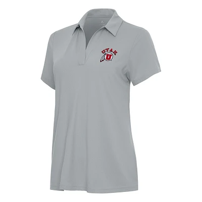 Women's Antigua Gray Utah Utes Era Polo