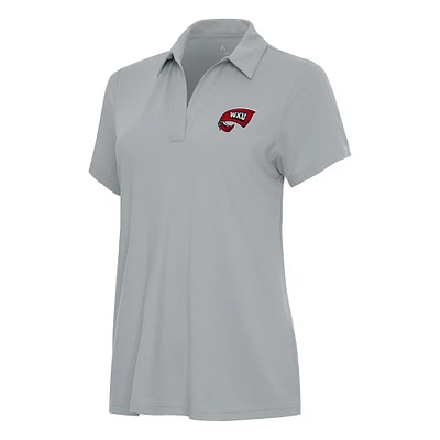 Women's Antigua Gray Western Kentucky Hilltoppers Era Polo