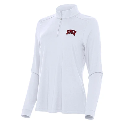 Women's Antigua White UNLV Rebels Intent Quarter-Zip Top