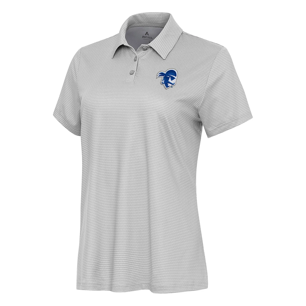 Women's Antigua White/Gray Seton Hall Pirates Rings Polo