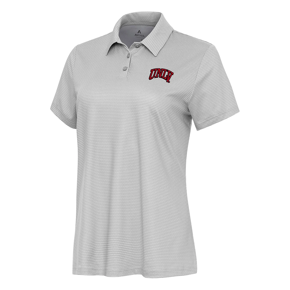 Women's Antigua White/Gray UNLV Rebels Rings Polo