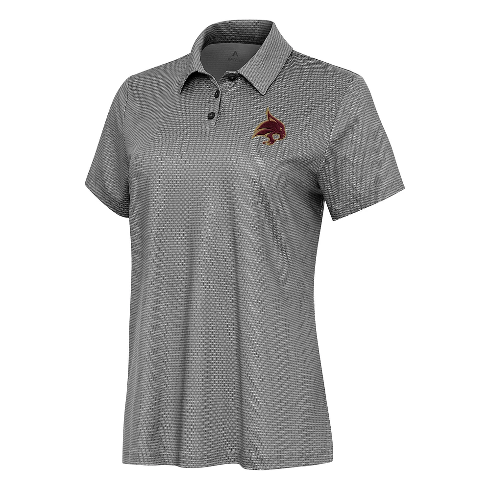 Women's Antigua White/ Texas State Bobcats Rings Polo