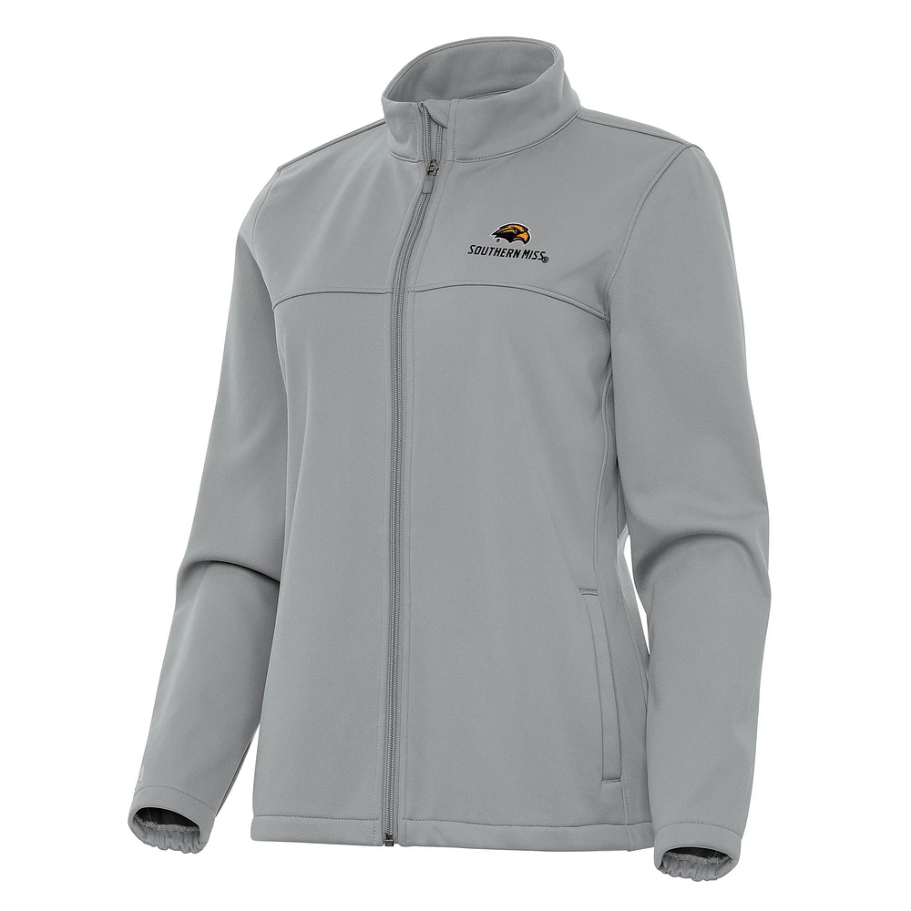 Women's Antigua Southern Miss Golden Eagles Links 2 Full-Zip Golf Jacket