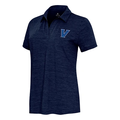 Women's Antigua Heather Navy Villanova Wildcats Layout V-Neck Polo