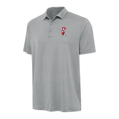 Men's Antigua Gray Nebraska Huskers Reprocess Polo