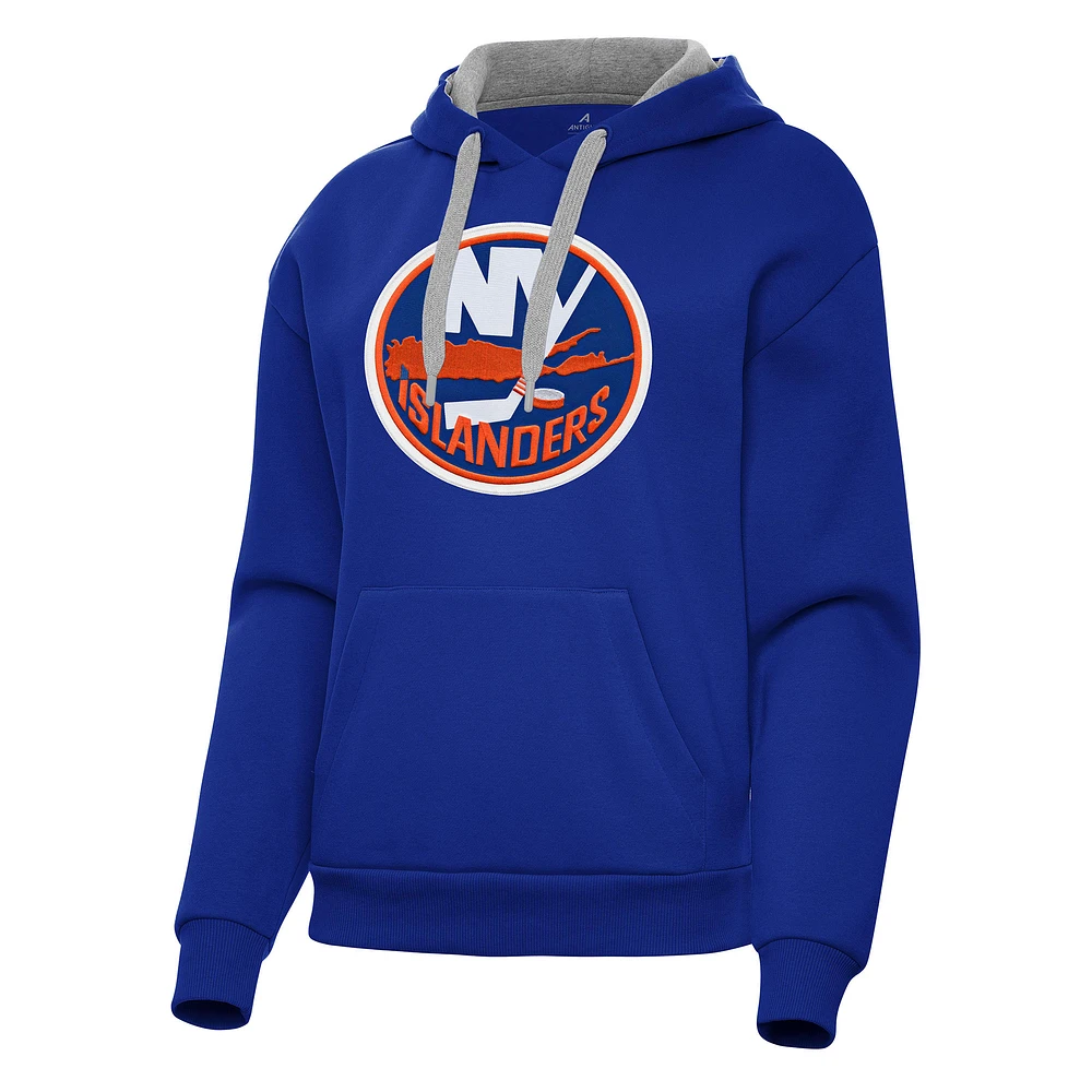 Women's Antigua Royal New York Islanders Victory Pullover Hoodie