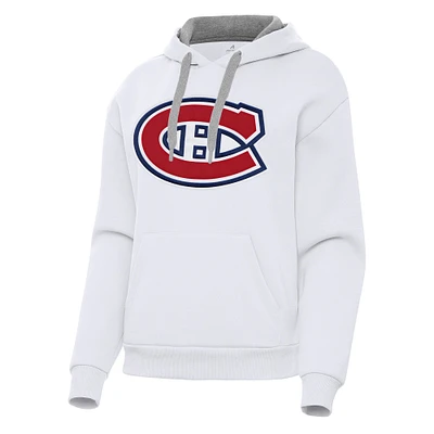 Women's Antigua Montreal Canadiens Victory Pullover Hoodie