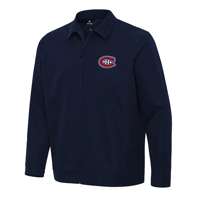Men's Antigua Navy Montreal Canadiens Pivot Full-Zip Jacket