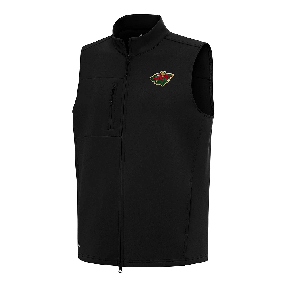 Men's Antigua Minnesota Wild Demand Full-Zip Vest