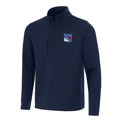 Men's Antigua Navy New York Rangers Insider Quarter-Zip Top