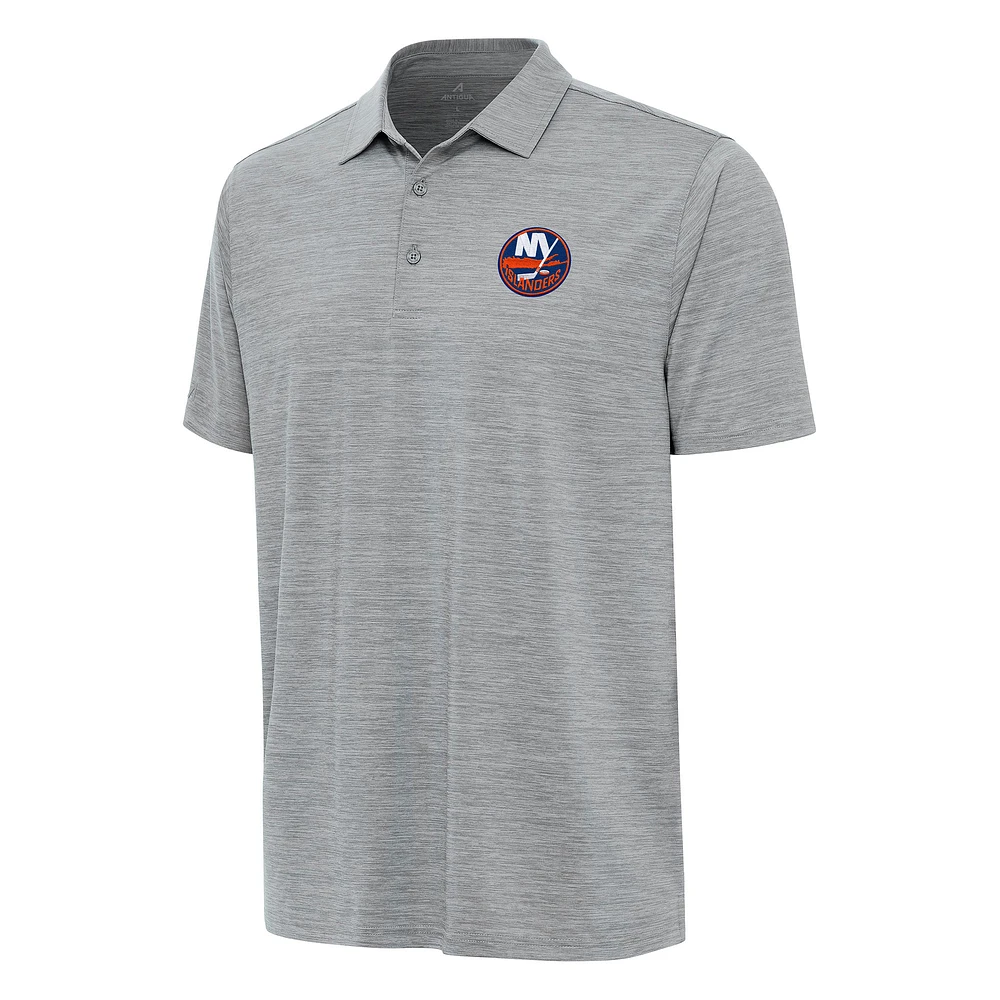 Men's Antigua Heather New York Islanders Layout Polo