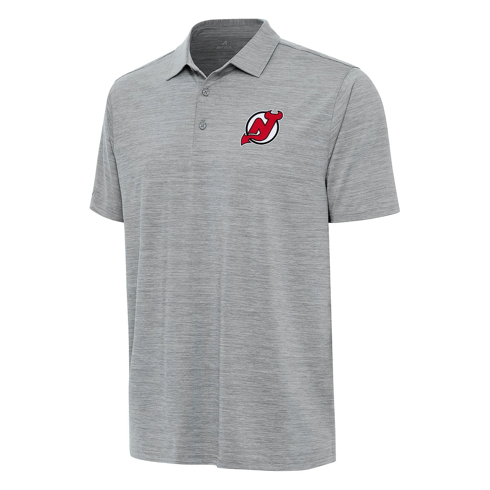 Men's Antigua Heather New Jersey Devils Layout Polo